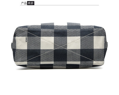 COACH 蓝白格纹女士时尚帆布包 经典格纹与摩登风尚的完美邂逅